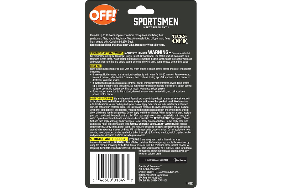 Off 1 Oz Sportsmen Spritz 
